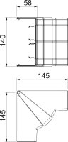 Vnitřní roh OBO GK-IH53130AL Rapid 45-2 variabilní 140x145x145 hliníková