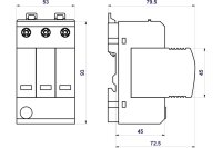 Svodič rázového přepětí PIIIM PV 400 Vseries SPD typ 2 PV HAKEL 27066