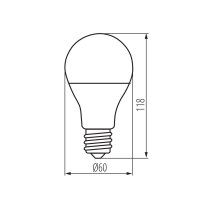 Světelný zdroj LED S A60 11,5WE27 RGBCCT SMART KANLUX 33642