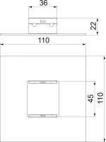 OBO ISS98B Záslepka, pro ISS98 a ISS133, 110x110x22mm, čistě bílá Ocel