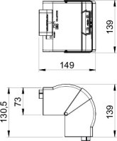 Vnější roh OBO GK-AH70130RW pro kanál Rapid 80 variabilní 70x130mm čistě bílá