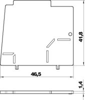 OBO MT45V TW Přepážka pro přístrojovou vložku Modul 45 grafitově černá