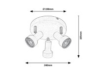 Konrad GU10 3x 50W IP20 bílá RABALUX 5356