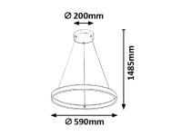 Othello LED 41W IP 20 šedá RABALUX 6299