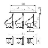 Přisazené halogenové svítidlo SONDA EL-3J KANLUX 04797