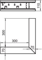 Vnější roh OBO GS-SA70110RW pro kanál Rapid 80 70x110mm+C7106:C7178 čistě bílá