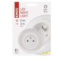 LED noční světlo P3320 s fotosenzorem do zásuvky EMOS P3320