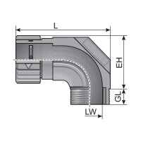 Úhlové násuvné kování WSV M16x1,5/09 m-fix černá MURRPLASTIK MR-83605050
