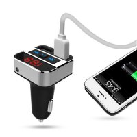FM transmitter s bluetooth připojením do auta, 2x USB + handsfree SOLIGHT BT02