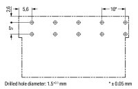 Zásuvka na desky plošných spojů, úhlové, 5pól., šedá