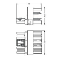 h-rozdělovač 5pól. Kód. I modrá WAGO 770-993
