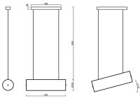 Závěsné LED svítidlo se skleněným stínidlem OSMONT KUMA LE3 31W IP20 4K bílá