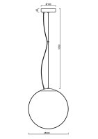 Závěsné svítidlo ISIS L4 PM HP 59W IP40 3K ON/OFF PMMA černá OSMONT ISI64279