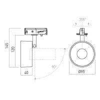 XSPOT MT PROJECTOR 1x7W 220-240V AC 4000