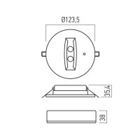 XARROW RND. SURF. EMERGENCY LIGHT 3.5W 3