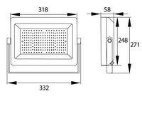 Reflektor LOFOT LED SMD 100W 4000K 8000lm IP65 černá BEMKO