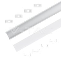 Aluminum Profil 2000 x 23.5 x 10mm Milky, VT-8108 V-TAC SKU3352