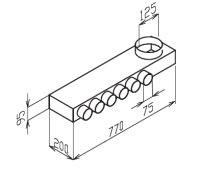 EDF-PL-BOX 125/6x75 rozváděcí box plochý ELEKTRODESIGN 7837608