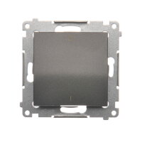 Spínač dvojpólový, řazení 2, 16AX 250V~, antracit mat, metalizované DW2A.01/48