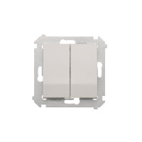 Přepínač dvojitý střídavý, řazení 6+6, 10AX, 250V~ bílá DW6/2.01/X/11