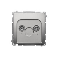 Zásuvka R-TV koncová, oddělená 1x vstup: 5-862 MHz Satén BMZAR1/1.01/29