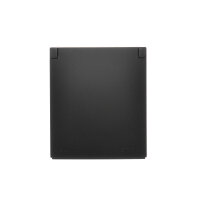 Zásuvka jednonásobná ve verzi IP44 -vičko v barvě krytu černá matná ACGZ1C/49