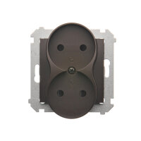 DG2MZ.01/46 dvojitá kolíková zásuvka bez