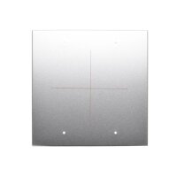 Kryt jednoduchý s piktoramem 'kríž' pro spínače a elektronické ovládání stříbrná