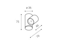 Svítidlo SPY, B 4W 3000K LED2 1111233