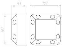 Krabice 105x105x53mm s minerálním víkem, do dutých stěn KAISER 9195-22