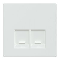 Centrální deska, Merten System D, RJ45, lotus white, lesklý plast MEG4572-6035