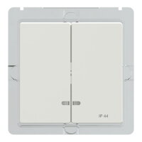 Kryt spínače dvojitý průzory IP44, polar SCHNEIDER MEG3424-0319