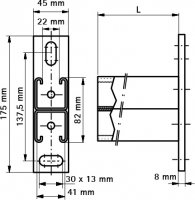 BIS RapidStrut Konz. 41x41D BUP 750mm