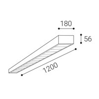 Stropní svítidlo SIMA II 120 TRIAC 36W 3000K/3500K/4000K UGR bílá LED2 1570151DT