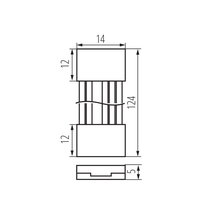 Konektor LED COB pasku CON P 12 RGBW CPC KANLUX 90722