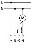 Spínač žaluziový s krátkým ovladačem, s RF přijímačem pro 433,92MHz bílá/bílá