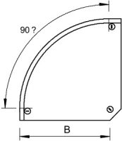 OBO DFB 90 100 A2 Víko oblouku 90° rohové pro RB 90 100 B100mm Nerez ocel