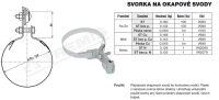 Svorka na okapové svody ST FeZn (ocel/zinek) s páskem Tremis V095