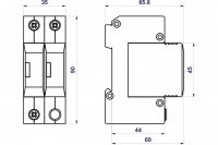 Svodič rázového přepětí HSA-320/1+1 M SPD typ 2+3 HAKEL 27520