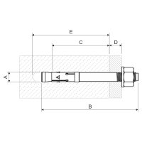 Průvlaková kotva 6x50 KOPOS KPO 6X50_PO