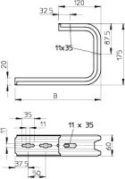 OBO 6363861 Nástěnný a stropní držák TPD 145 FT