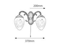 Annabella E14 2x 40W IP20 bronz RABALUX 8632