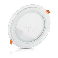 12W LED Panel Downlight Glass - Round Wa