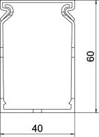OBO HFVDK 6040 lgr Propojovací kanál LK4H bezhalogenový 60x40x2000 světle šedá