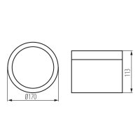 Přisazené LED svítidlo TIBERI PRO NT20W-940B KANLUX 35677