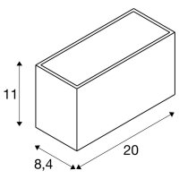 SITRA M WL UP/DOWN venkovní LED nástěnné svítidlo rezavé CCT spínač 3000/4000K