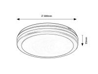 INDRE LED 28W IP54 černá RABALUX 77035