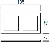 XDOMINO FRAME for 2 LED module for DM02