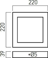 XFORM SQ. SURF. FITTING  22W 220-240V AC