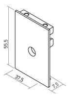XCLICK M END CAP WITH HOLE BK